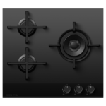 Fisher & Paykel CG603DLPGB4 60cm 3 Burner LPG Gas Hob