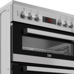 Beko EDC634S 60cm Double Oven Electric Cooker with Ceramic Hob – Silver