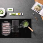 Elica Libra RC 83cm Recirculating Vented Induction Hob in Black Glass