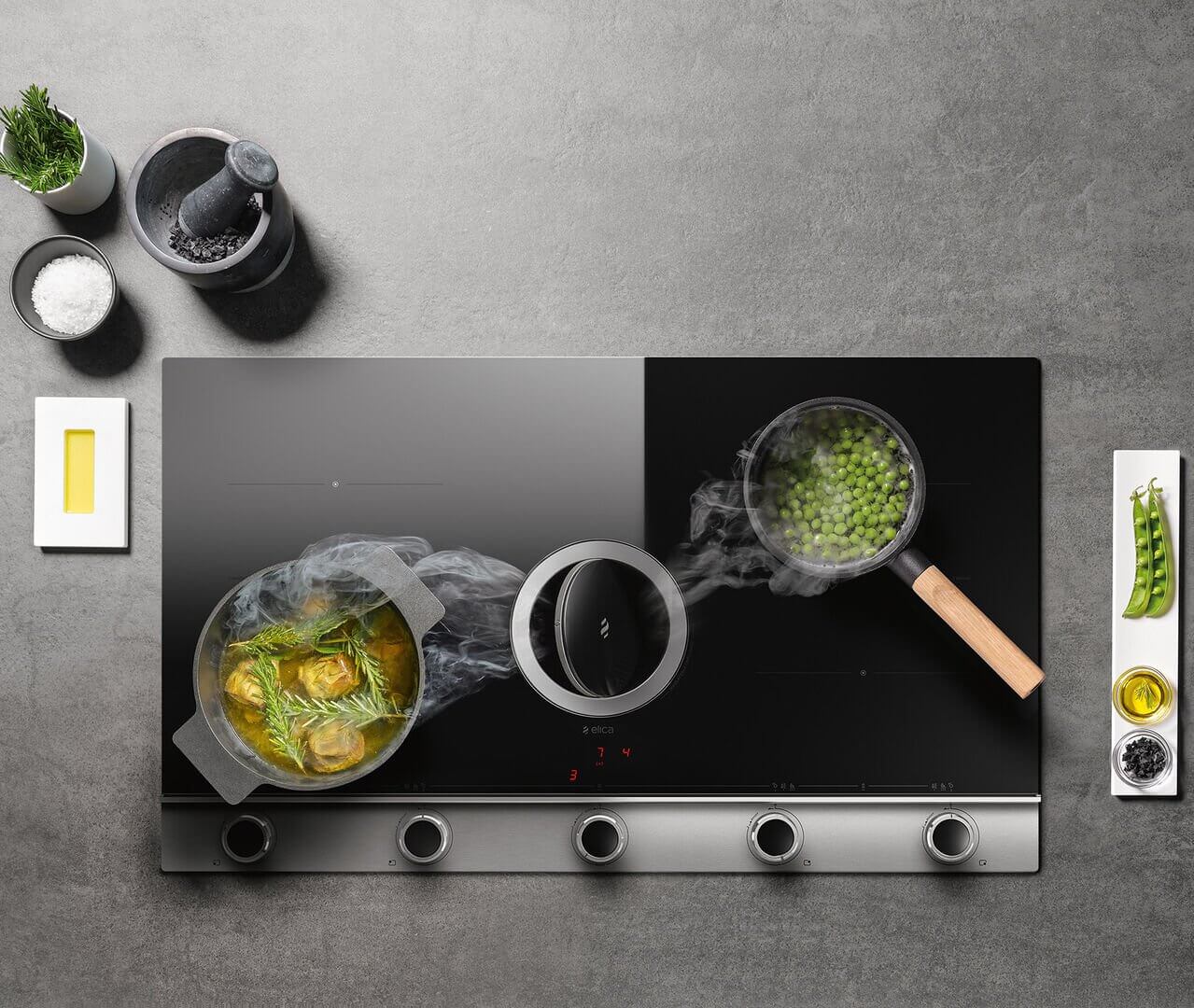 Elica Unplugged 90cm Recirculating Vented Induction Hob KDH Electrical