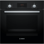 Bosch HHF113BA0B 59.4cm Built In Electric Single Oven With 3D Hot Air – Black