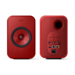 KEF LSX II Active Bookshelf Speaker System in Red