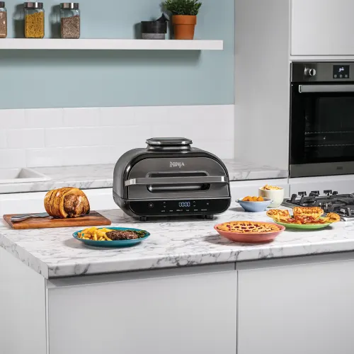 Ninja AG551UK Foodi MAX Pro Health Grill, Flat Plate & Air Fryer