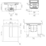 Elica NT-ALPHA 78cm Vented Induction Hob