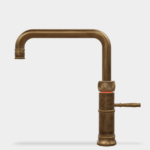 Quooker Classic Fusion Square with COMBI Tank & CUBE in Brass