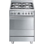 Smeg SUK61PX8 60cm Freestanding Cooker with Gas Top