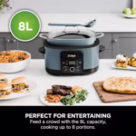 Ninja MC1001UK 8-in-1 Multi Cooker in Sea Salt Grey