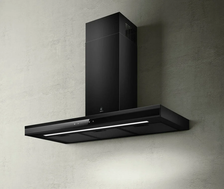 Elica Black Adele2 90Cm Chimney Extractor Hood In