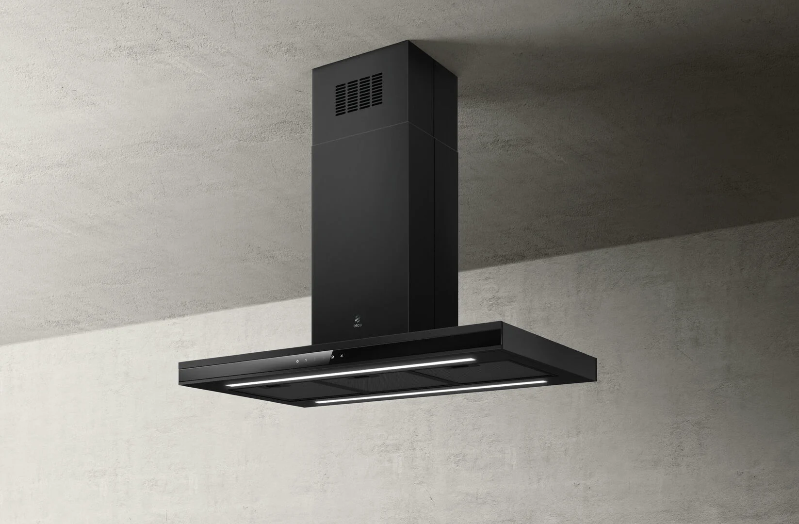 Elica Black Adele2 90Cm Island Extractor Hood In