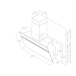 Elica Ascent Urban 90cm Angled Extractor Hood in Cast Iron