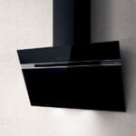 Elica Ascent 90cm Angled Extractor Hood in Black Glass