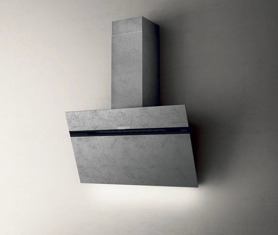 Elica Ascent Urban 90Cm Angled Extractor Hood In Zinc