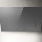 Elica Bloom 85cm Angled Extractor Hood in Grey Glass