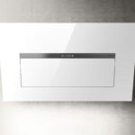 Elica Bloom S Lux 85cm Angled Extractor Hood in White Glass