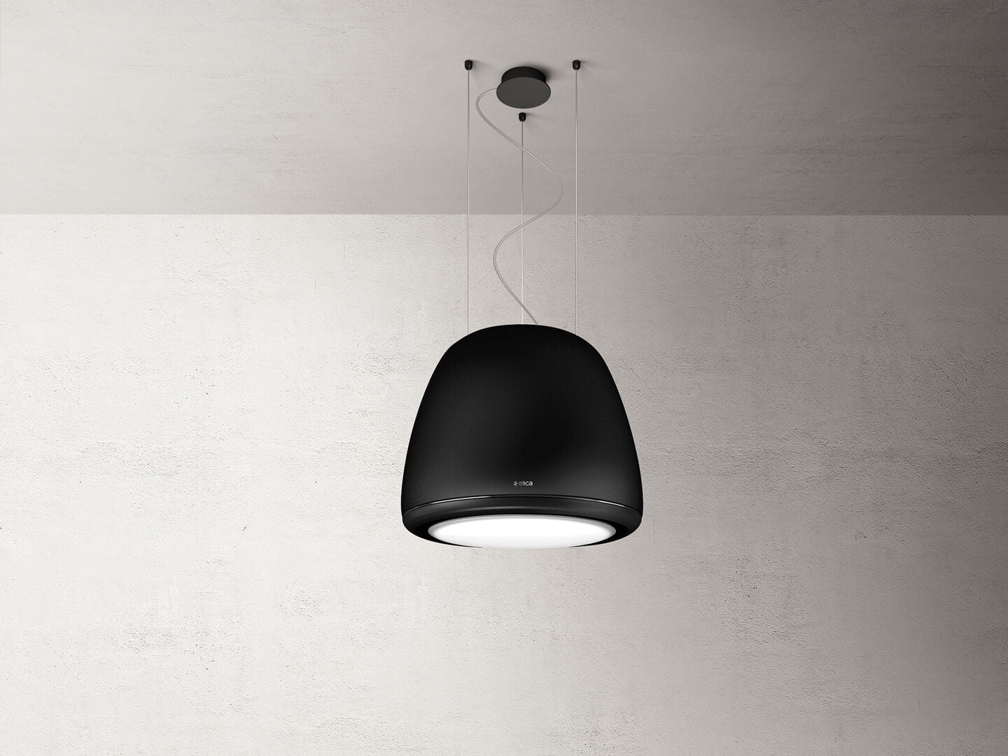 Elica Black Diva Rock 50Cm Rc Island Extractor Hood In