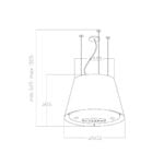 Elica Easy UX 50cm RC Island Extractor Hood in Stainless Steel