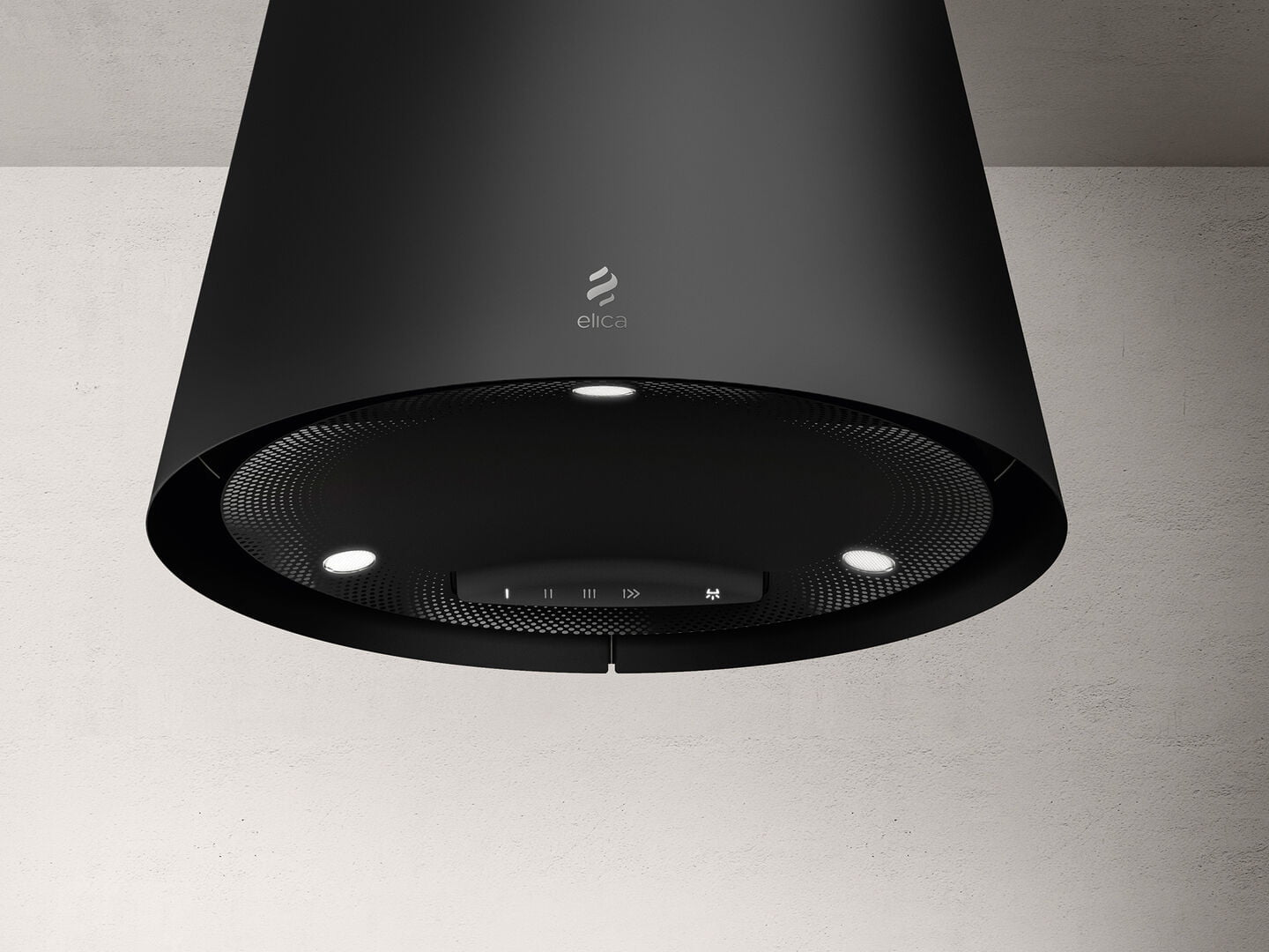Elica Black Easy Ux 50Cm Rc Touch Control Island Extractor Hood In