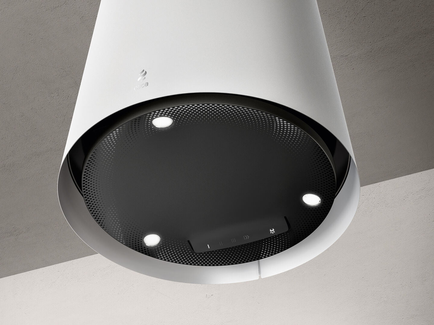 Elica White Easy Ux 50Cm Rc Island Extractor Hood In