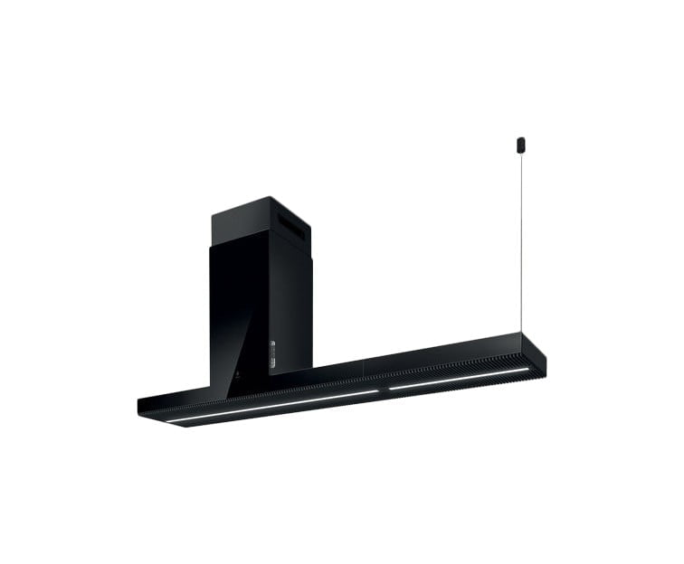 Elica Black Haiku 180Cm Island Extractor Hood In