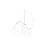 Elica Ikona Light RC 60cm Island Extractor Hood in White