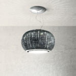 Elica Interstellar 65cm RC Island Extractor Hood in Black Glass