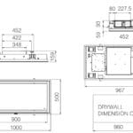 Elica Illusion Plus H16 100cm Ceiling Extractor Hood in White