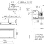 Elica Illusion Plus H30 100cm Ceiling Extractor Hood in White
