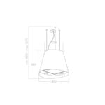 Elica Juno Urban RC 50cm Island Extractor Hood in Zinc
