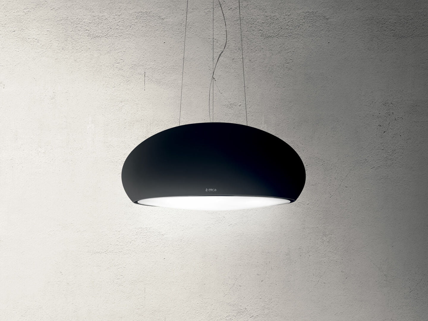 Elica Pearl RC 80cm Island Extractor Hood in Matt Black