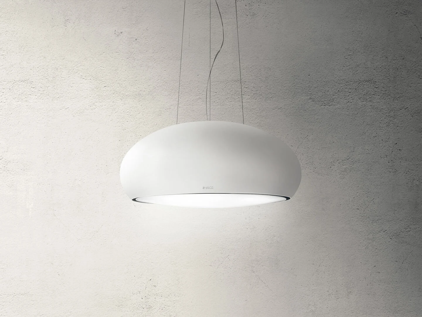 Elica White Pearl Rc 80Cm Island Extractor Hood In Matt