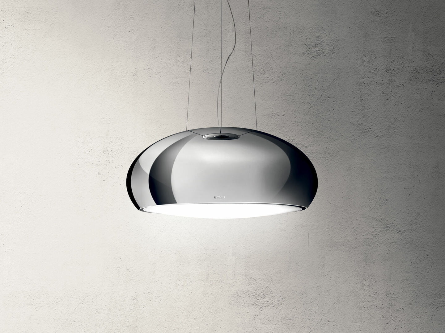 Elica White/Black Pearl Rc 80Cm Island Extractor Hood In Stainless Steel