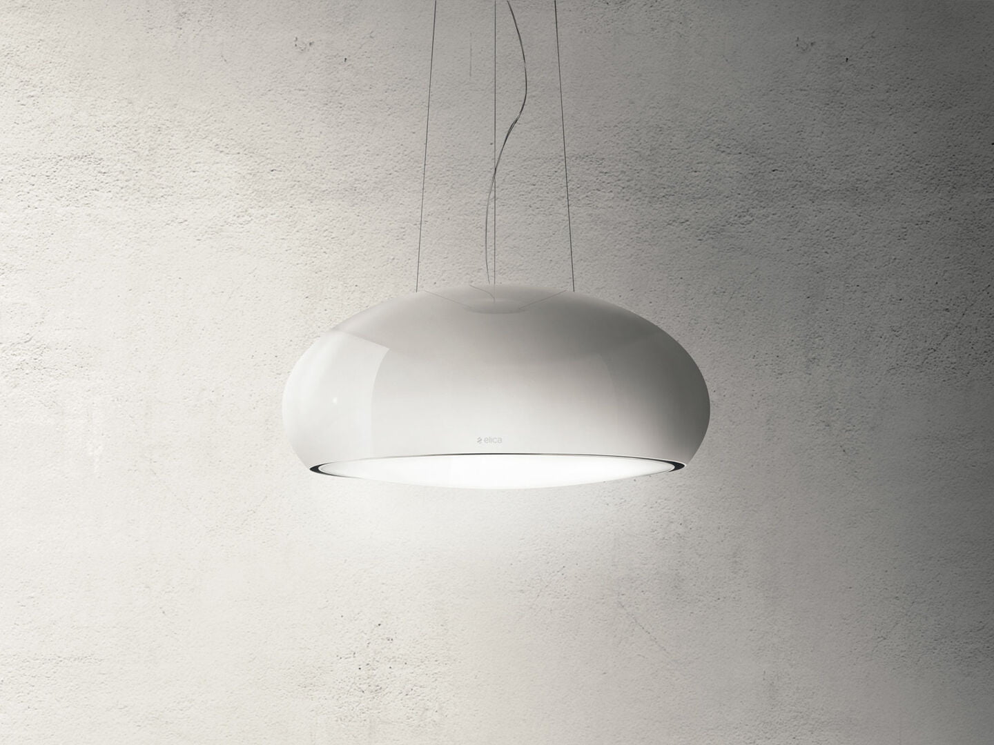 Elica White Pearl Rc 80Cm Island Extractor Hood In Pearl