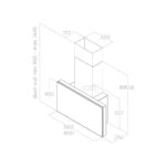 Elica Super Plat 80cm Built In Wall Extractor Hood in Grey Glass