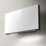 Elica Plat 80cm Built In Wall Extractor Hood in White Glass
