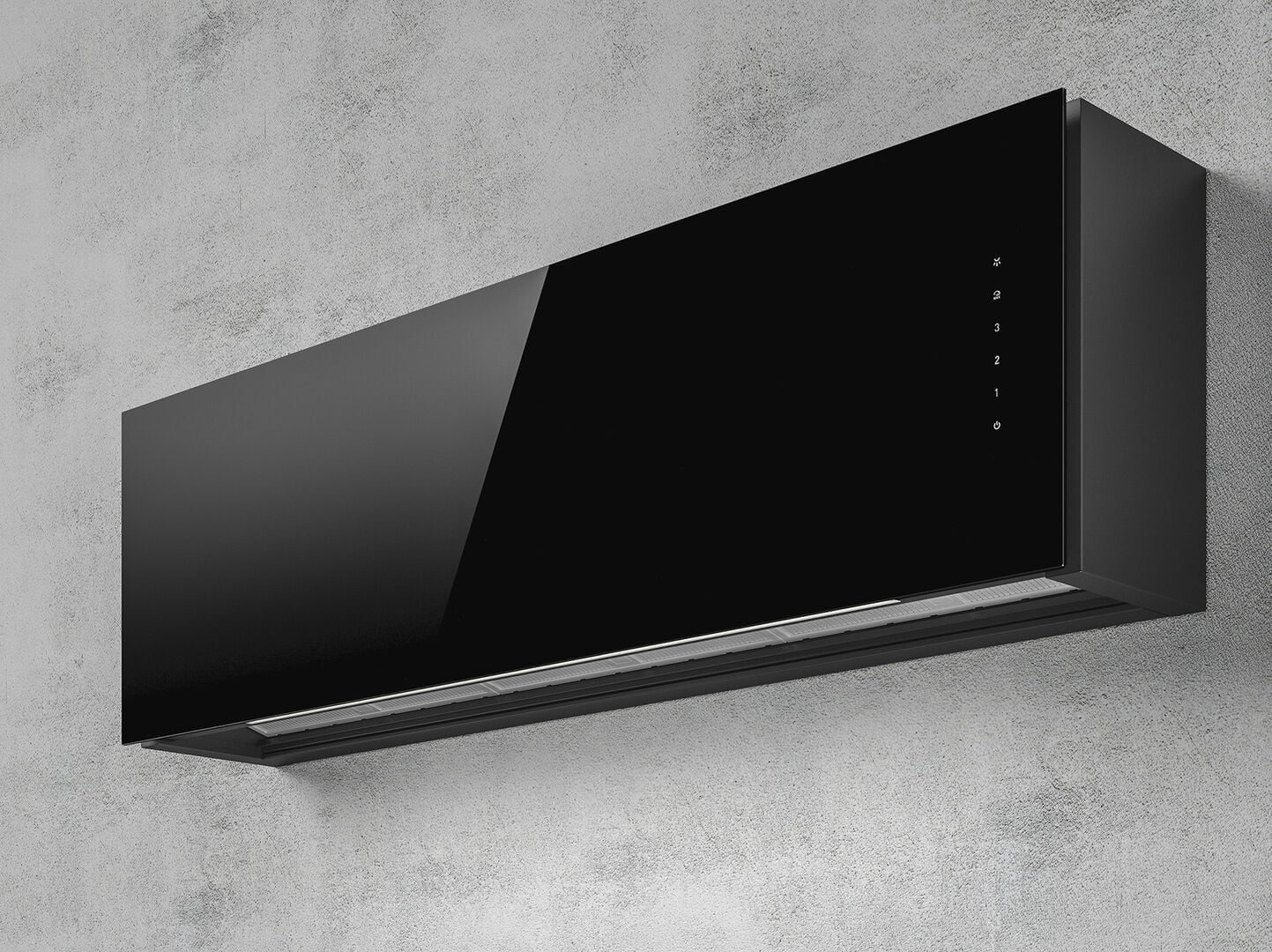 Elica Rules 120cm Built In Extractor Hood in Black Glass