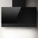 Elica Super Plat 80cm Built In Wall Extractor Hood in Black Glass