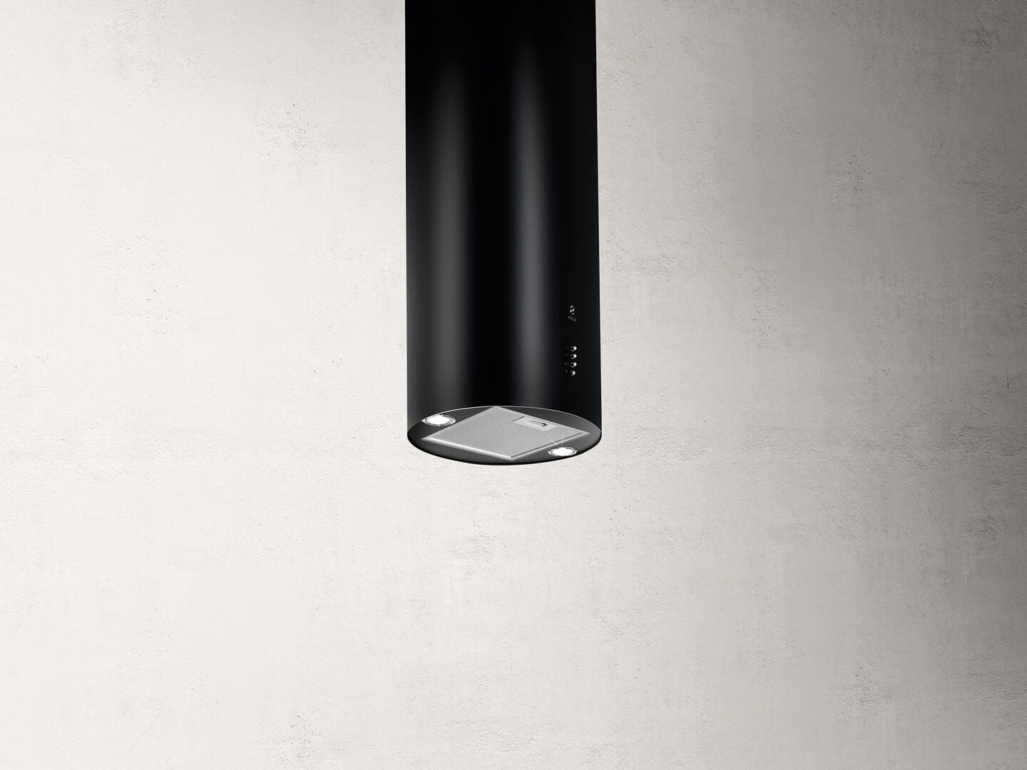 Elica Tube Pro 43cm Island Extractor Hood in Matt Black