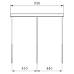 BORA Stars LSLSW 3-Light Linear Pendant Light in Black