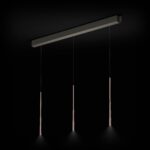BORA Stars LSLRG 3-Light Linear Pendant Light in Rose Gold