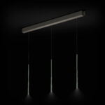BORA Stars LSLMG 3-Light Linear Pendant Light in Moss Green