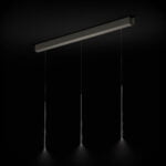 BORA Stars LSLSW 3-Light Linear Pendant Light in Black