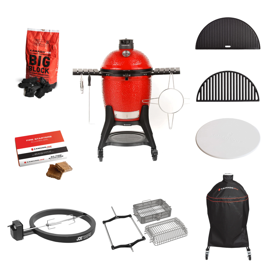 Kamado Joe KJ-ADVEPACK-C3 Classic Joe Grill Series 3 with Adventurer Pack