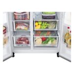 LG GSLV71PZTD 91.3cm Frost Free American Style Fridge Freezer – Shiny Steel
