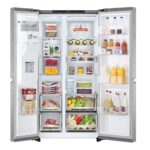 LG GSLV91MBAC 91.3cm Frost Free American Style Fridge Freezer – Metal Sorbet