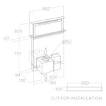 Elica Getup 90cm Downdraft Extractor in Custom Finish