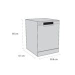 Schönhaus DWSF0115FSBG Freestanding Dishwasher in Graphite