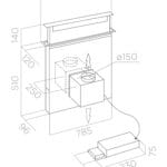 Elica Pandora 90cm Downdraft Extractor in Stainless Steel