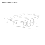 Elica NT-FIT-XL-RAW NT Fit Raw XL 83cm Vented Induction Hob