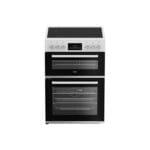 Beko EDC6731W 60cm Double Oven Electric Cooker with Vitroceramic Hob – White