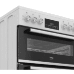 Beko EDC6731W 60cm Double Oven Electric Cooker with Vitroceramic Hob – White